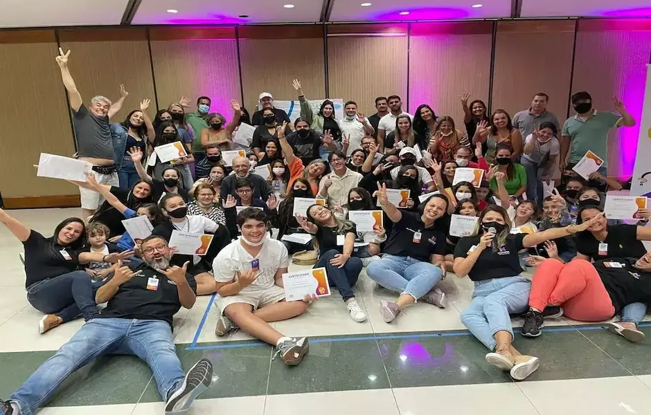 Toda a turma no final do evento