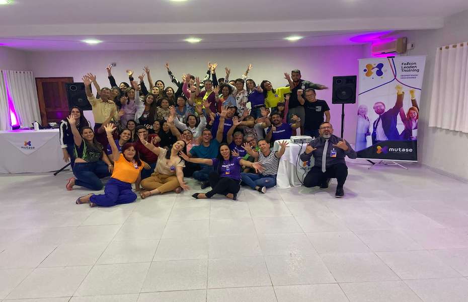 Toda a turma no final do evento