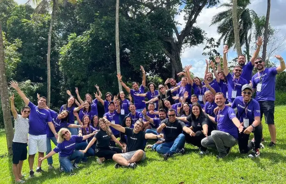 Toda a turma no final do evento
