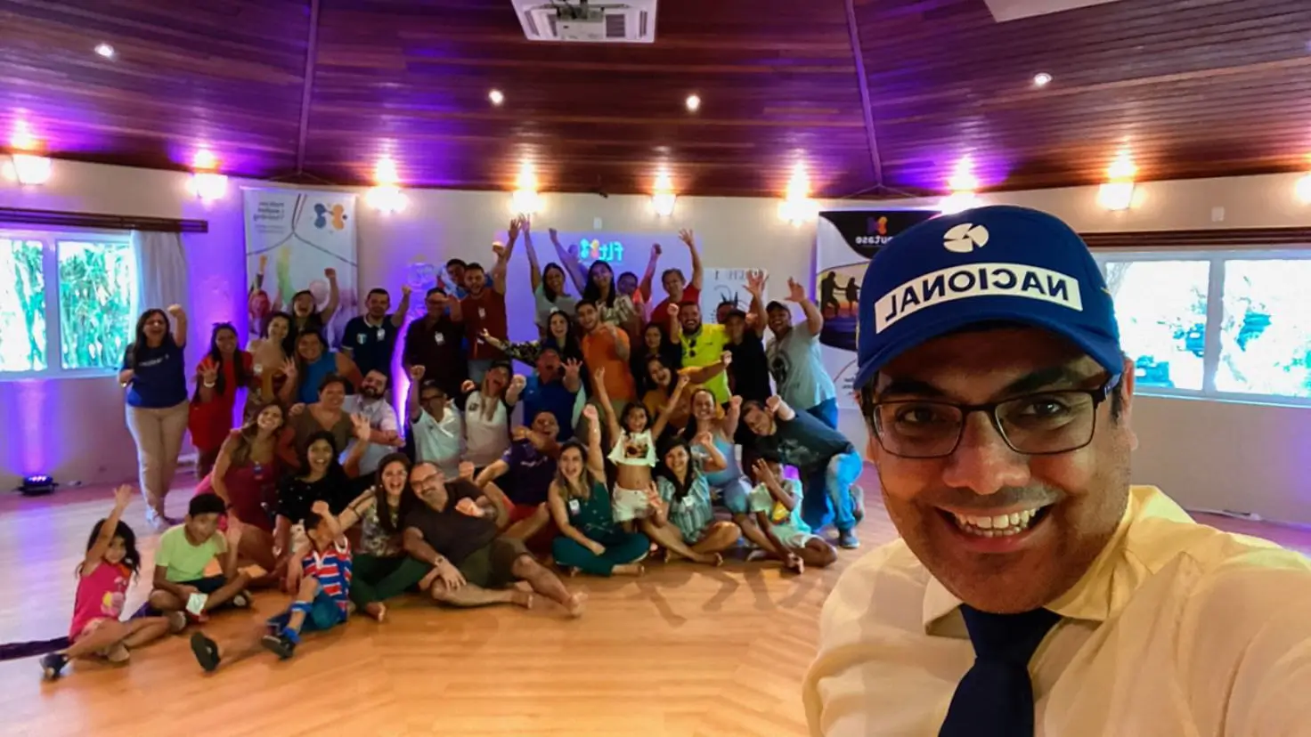 Toda a turma no final do evento