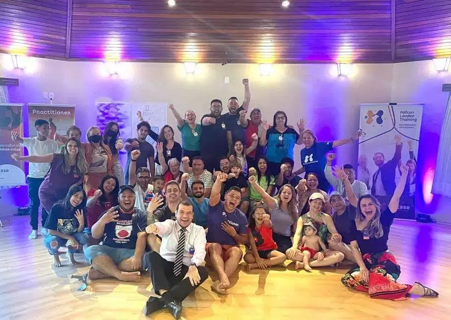 Toda a turma no final do evento